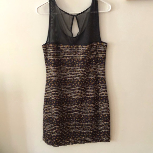 Free People Bodycon dress L dark gray with little flowers - Picture 2 of 4